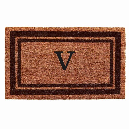 Monogram Door Mat, Natural, Brown, 24 in W x 36 in L